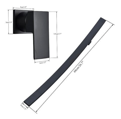 Torneira Monocomando Banheiro Parede Glass Elite